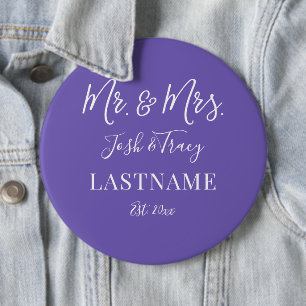Girl Baby Elephant with Bow Custom Name 6 Inch Round Button
