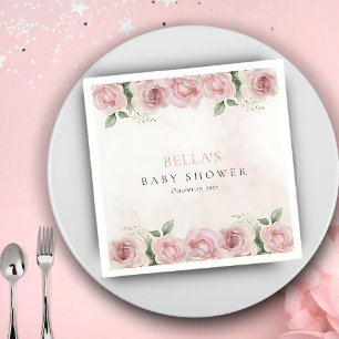 Girl Baby in Bloom Baby Shower Napkins