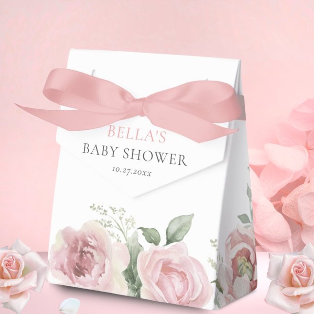 Girl Baby in Bloom Baby Shower Thank You Favor Box (Creator Uploaded)