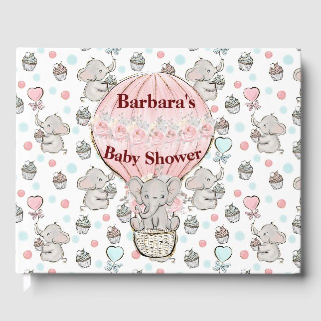 Girl Baby Shower Guest Book (Front)
