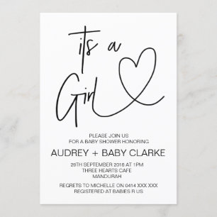 Girl Baby Shower Invitation