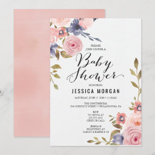 Girl Baby Shower Invitation Baby Shower Card