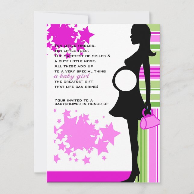 Girl baby shower invite (Front)