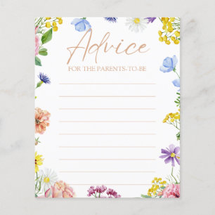 Girl Baby Shower Sweet as can Bee Advice Card