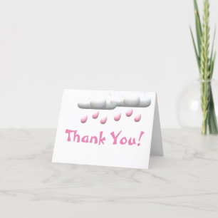 Girl Baby Shower Thank You Card