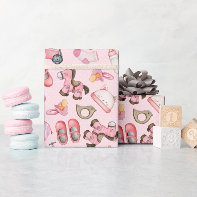 Girl Baby Shower  Wrapping Paper (Baby Shower)