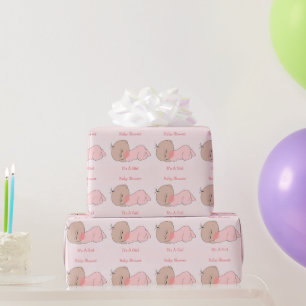Girl Baby Shower Wrapping Paper
