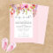 Girl Baby Sprinkle Invite, pink floral