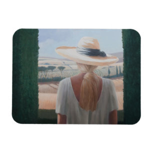 Girl back view Tuscany 2012 Magnet