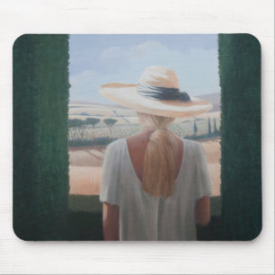 Girl back view Tuscany 2012 Mouse Pad