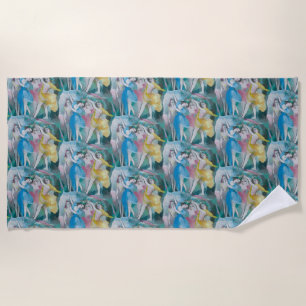 Girl Ballerina Dancers Thunder_Cove Beach Towel