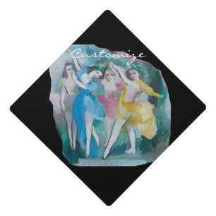 Girl Ballerina Dancers Thunder_Cove Graduation Cap Topper