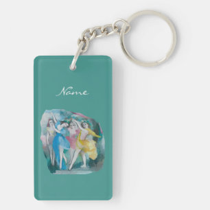 Girl Ballerina Dancers Thunder_Cove Keychain