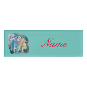 Girl Ballerina Dancers Thunder_Cove Name Tag