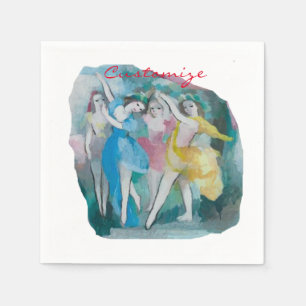 Girl Ballerina Dancers Thunder_Cove Napkin