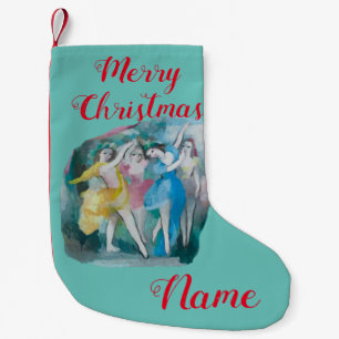Girl Ballerina Dancers Thunder_Cove Small Christmas Stocking