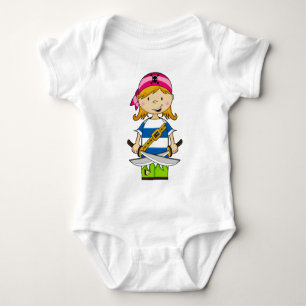 Girl Bandana Pirate Babies T-Shirt Baby Bodysuit