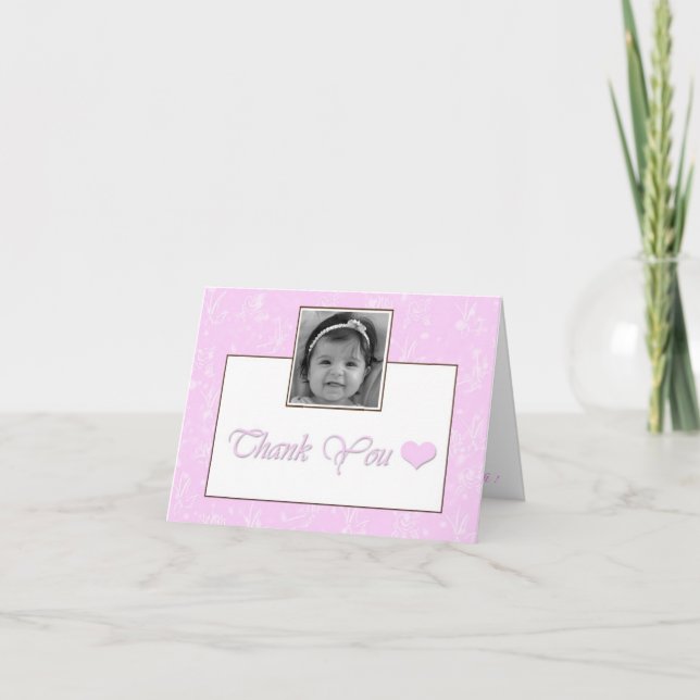 Girl Baptism / Christening Thank you (Front)