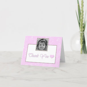 Girl Baptism / Christening Thank you Card