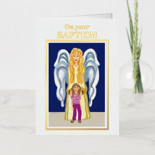 Girl Baptism congratulations Foil Greeting Card