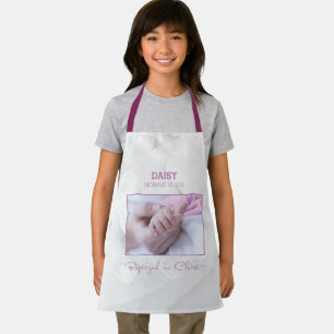 Girl Baptism Congratulations for Baby Personalized Apron