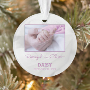 Girl Baptism Congratulations for Baby Personalized Ornament