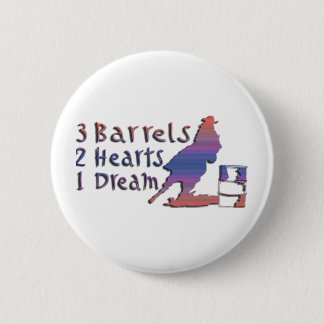 GIRL BARREL RACING 2 INCH ROUND BUTTON