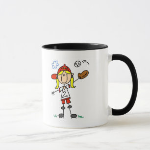 Girl Baseball Player Tshirts and Gifts Mug