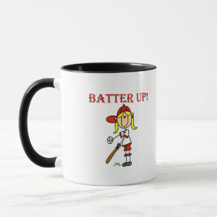 Girl Batter Up Baseball Tshirts and Gifts Mug