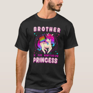 Girl Bday Party Brother Of The Birthday Princess T-Shirt