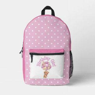 Girl Bear Birthday Backpack