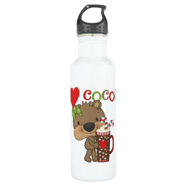Girl Bear Cocoa Love 710 Ml Water Bottle (Front)