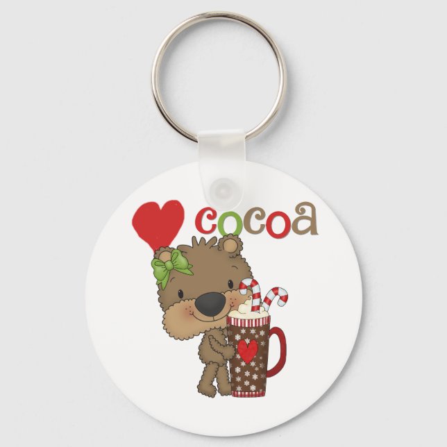 Girl Bear Cocoa Love Keychain (Front)