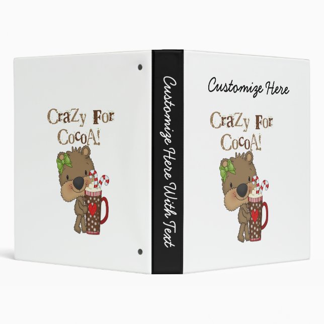 Girl Bear Crazy For Cocoa Binder (Background)
