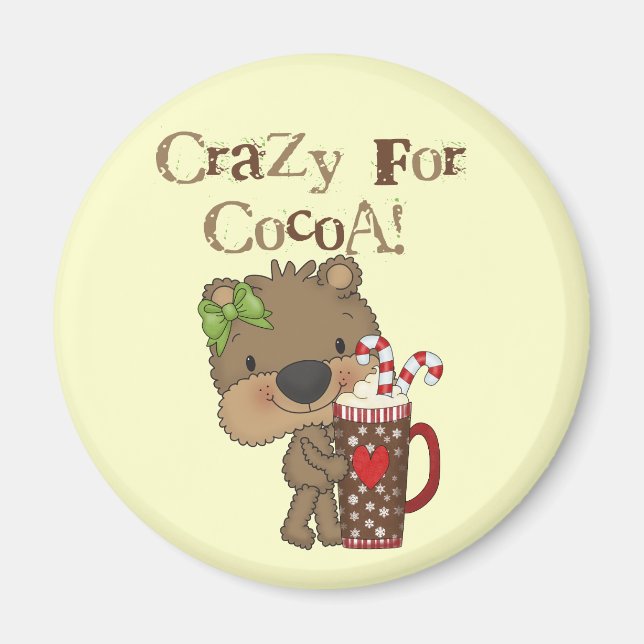Girl Bear Crazy For Cocoa Magnet (Front)