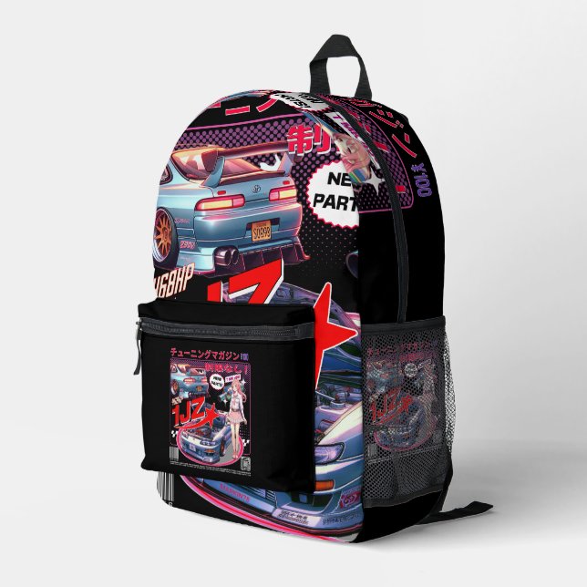 Girl Behind the Wheel: Soarer Stories Printed Backpack (Back Corner Right)