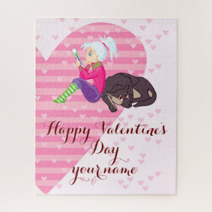 Girl Being in love Jigsaw Puzzle