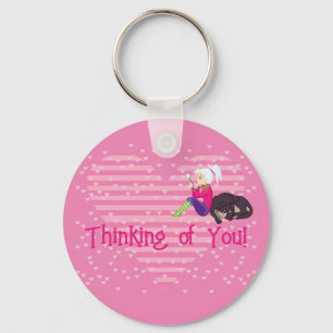 Girl Being in love Keychain