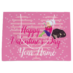 Girl Being in love  Large Gift Bag