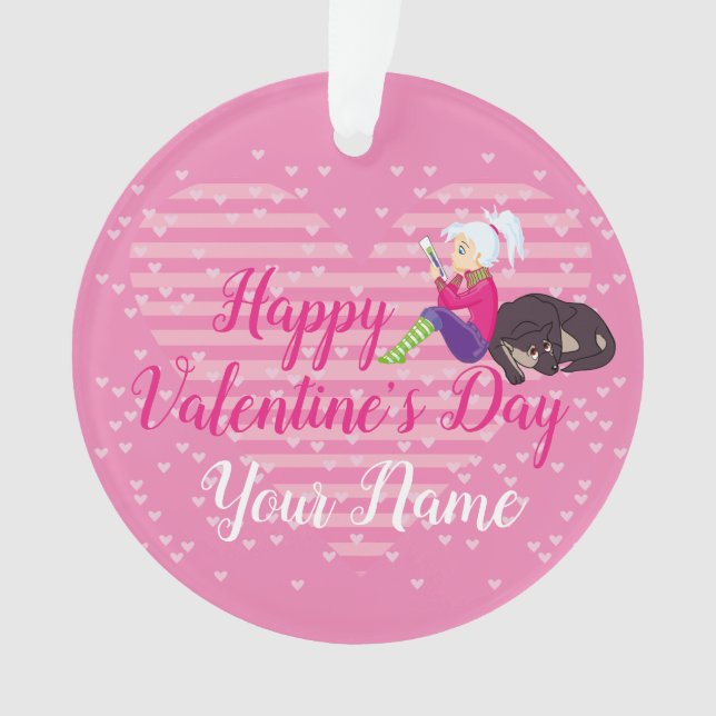 Girl Being in love  Ornament (Front)