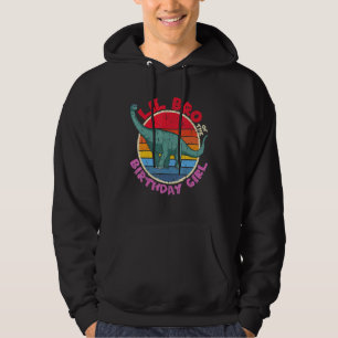 Girl Birthday I Lil Bro I Brachiosaurus I Family M Hoodie