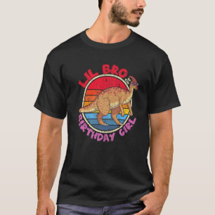 Girl Birthday I Lil Bro I Parasaurolophus I Family T-Shirt