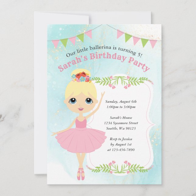 Girl Birthday Invitations (Front)