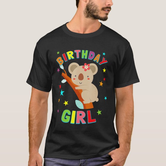 Girl Birthday Koala Bear Cute Part  For Kids - Koa T-Shirt (Front)