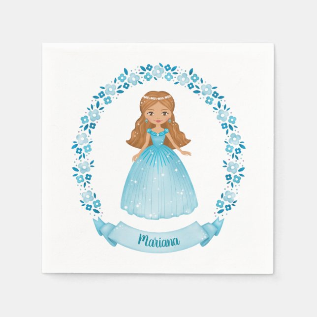 Girl Birthday Party Napkin (Front)