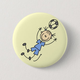 Girl Blue Soccer Uniform Tshirts and Gifts 2 Inch Round Button