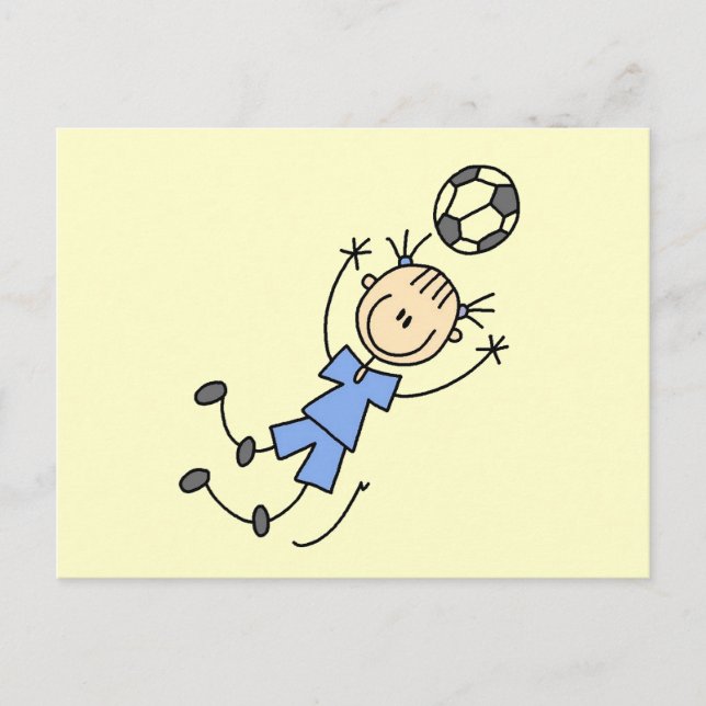 Girl Blue Soccer Uniform Tshirts and Gifts Postcard (Front)