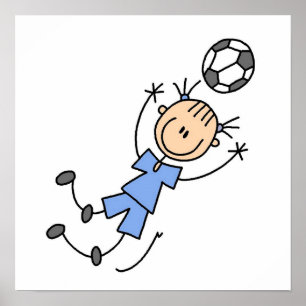 Girl Blue Uniform Soccer Player T-shirts and Gifts Poster