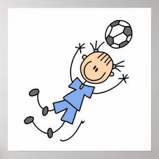Girl Blue Uniform Soccer Player T-shirts and Gifts Poster