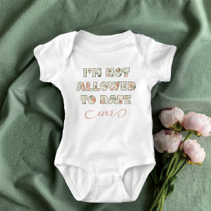 Girl Blush Pink Sage Green Floral Funny Quote Baby Bodysuit
